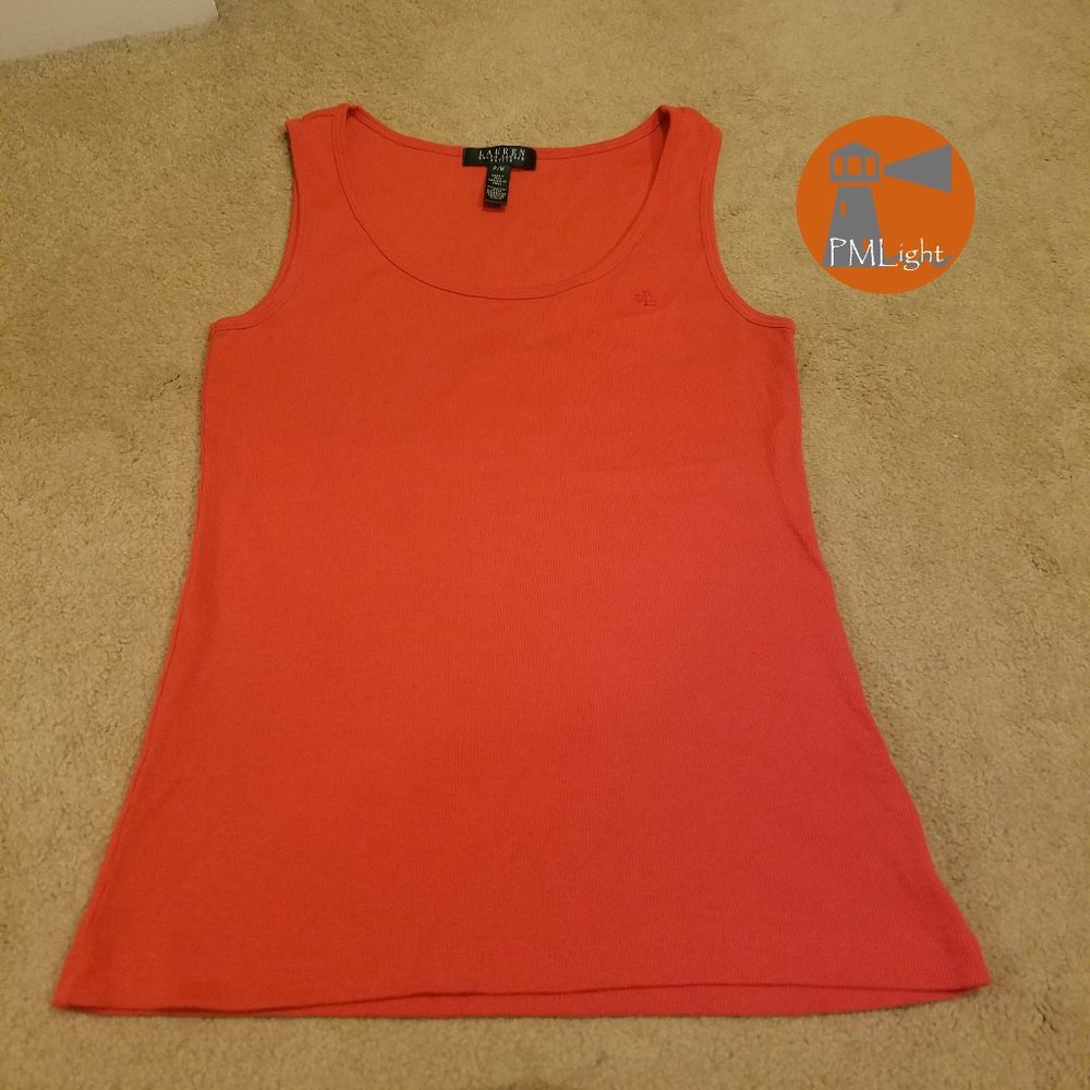 Lauren Ralph Lauren Petite Medium Orange Tank Top